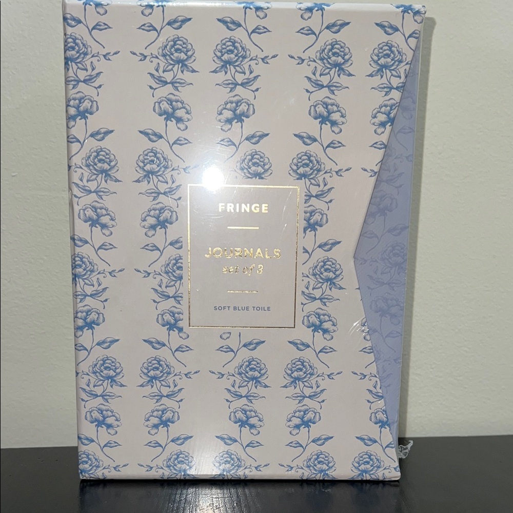 Fringe Studio Blue and Cream Floral Journal Trio